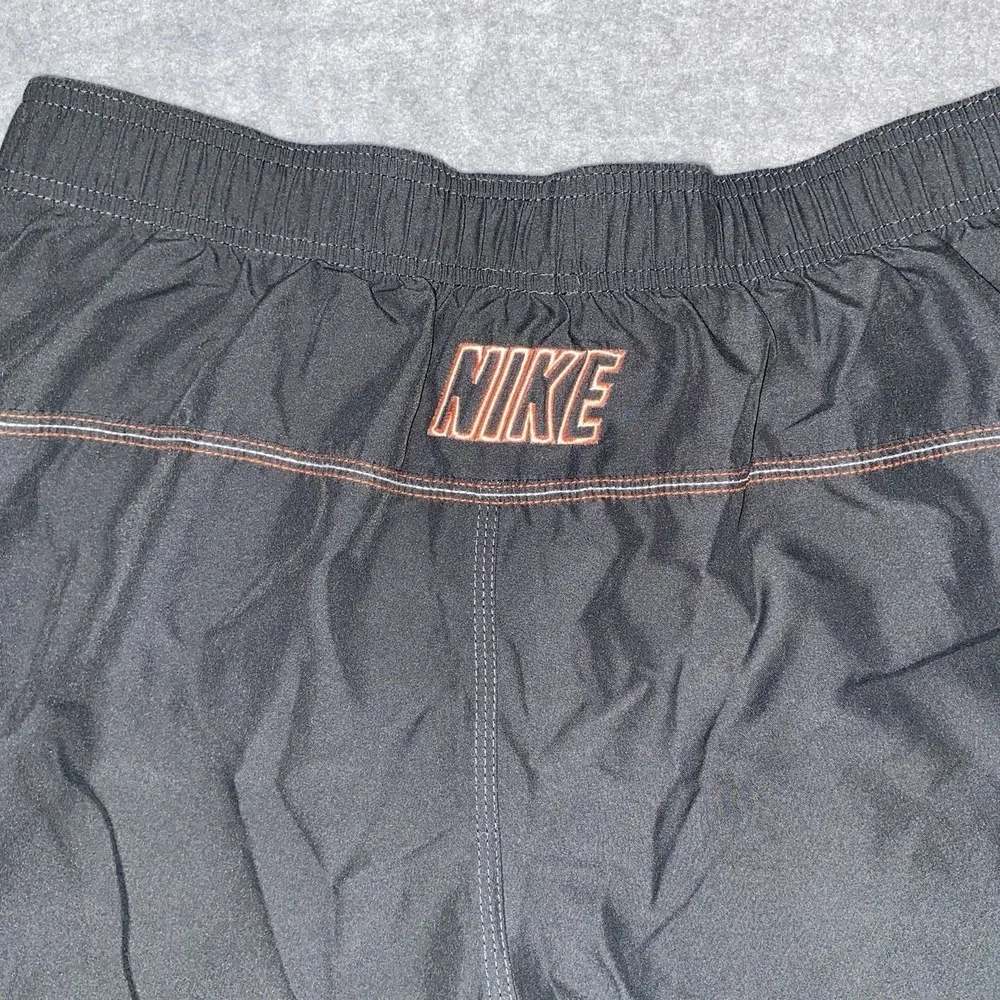 Nike Mens Swim Shorts L Black Cargo Trunks Board Bottom Surf Pool Mesh Spell Out